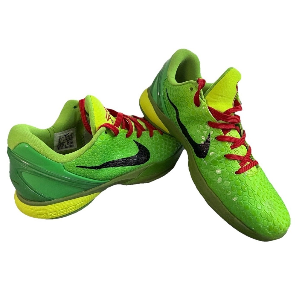 Nike‎ Zoom Kobe 6 Protro Grinch Green Apple Volt Crimson CW2190-300 Mens Size 12 - Picture 2 of 8